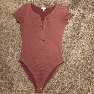 Maroon body suit